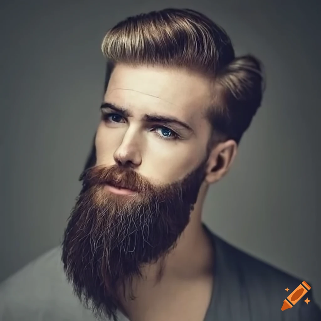 Man with stylish beard and hairstyle