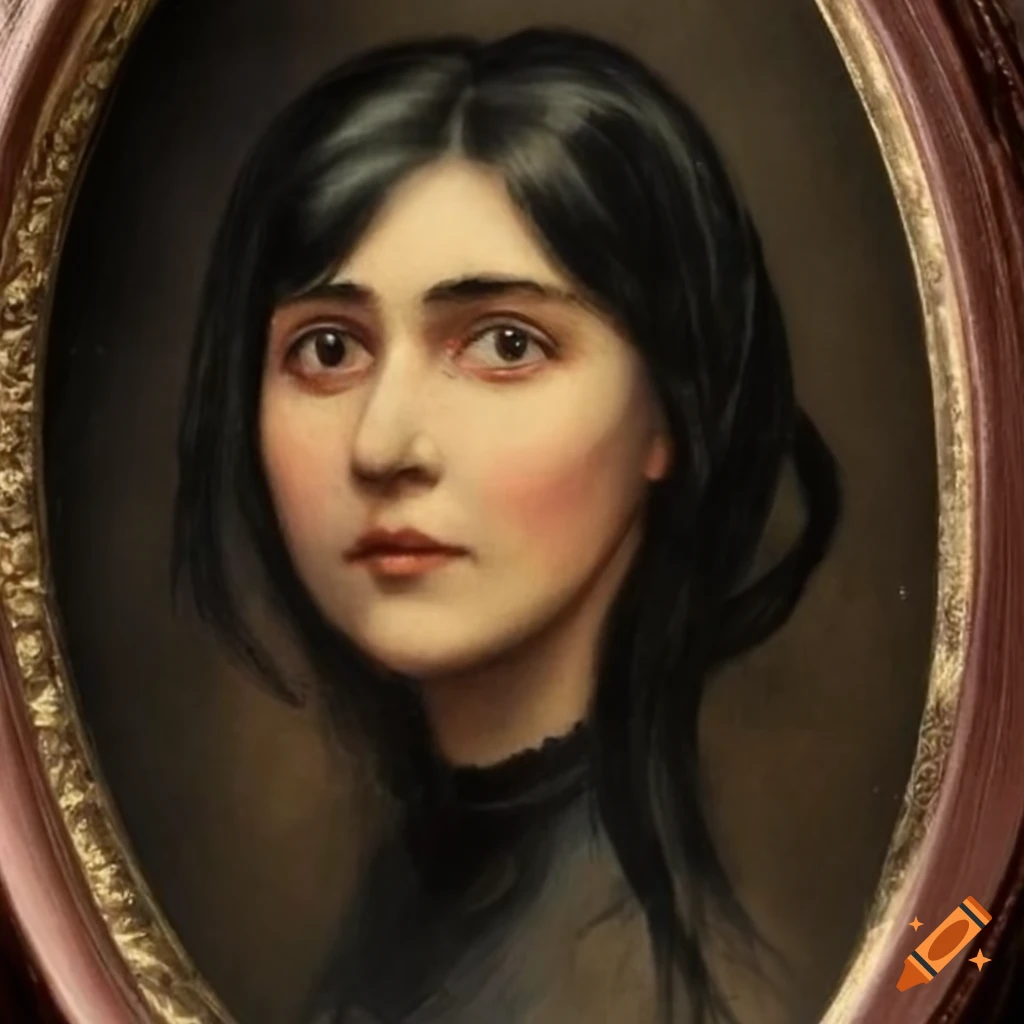 Portrait of a mysterious woman in a haunted house on Craiyon