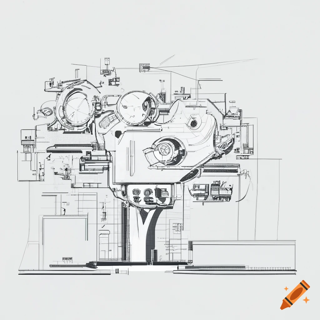 Schematic drawings in the style of da vinci on Craiyon