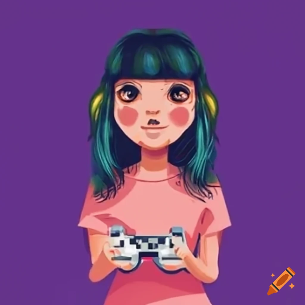 16 bit Character Holding A Video Game Controller On Craiyon