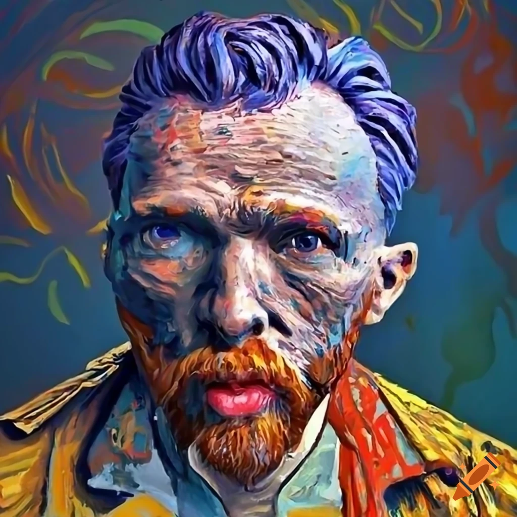 masterfully detailed sculpture in the style of Vincent van Gogh