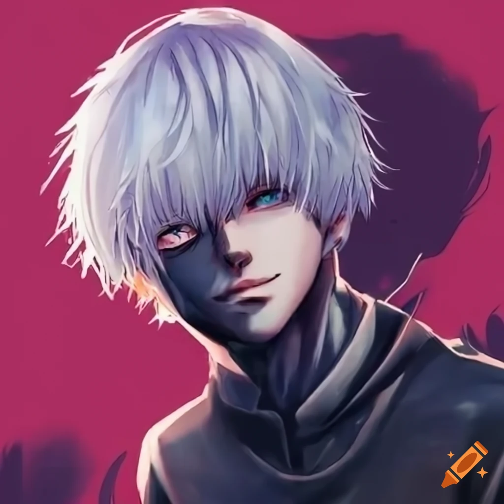 An anime inspired gamer avatar with a dynamic red background