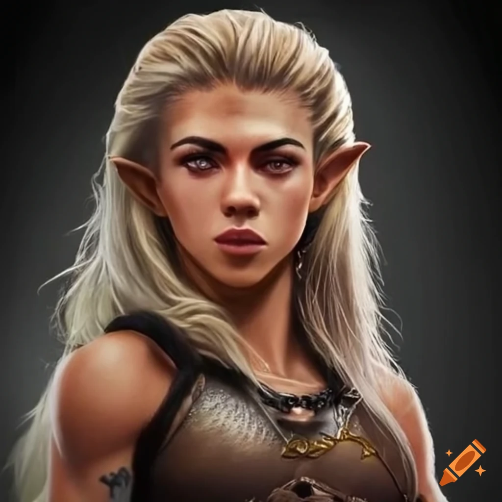 Image of a blonde elf knight character