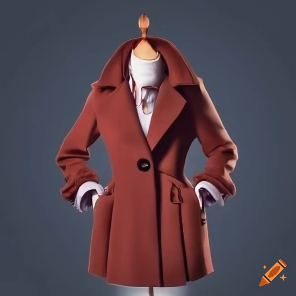 Professional woman's coat for advertisement on Craiyon