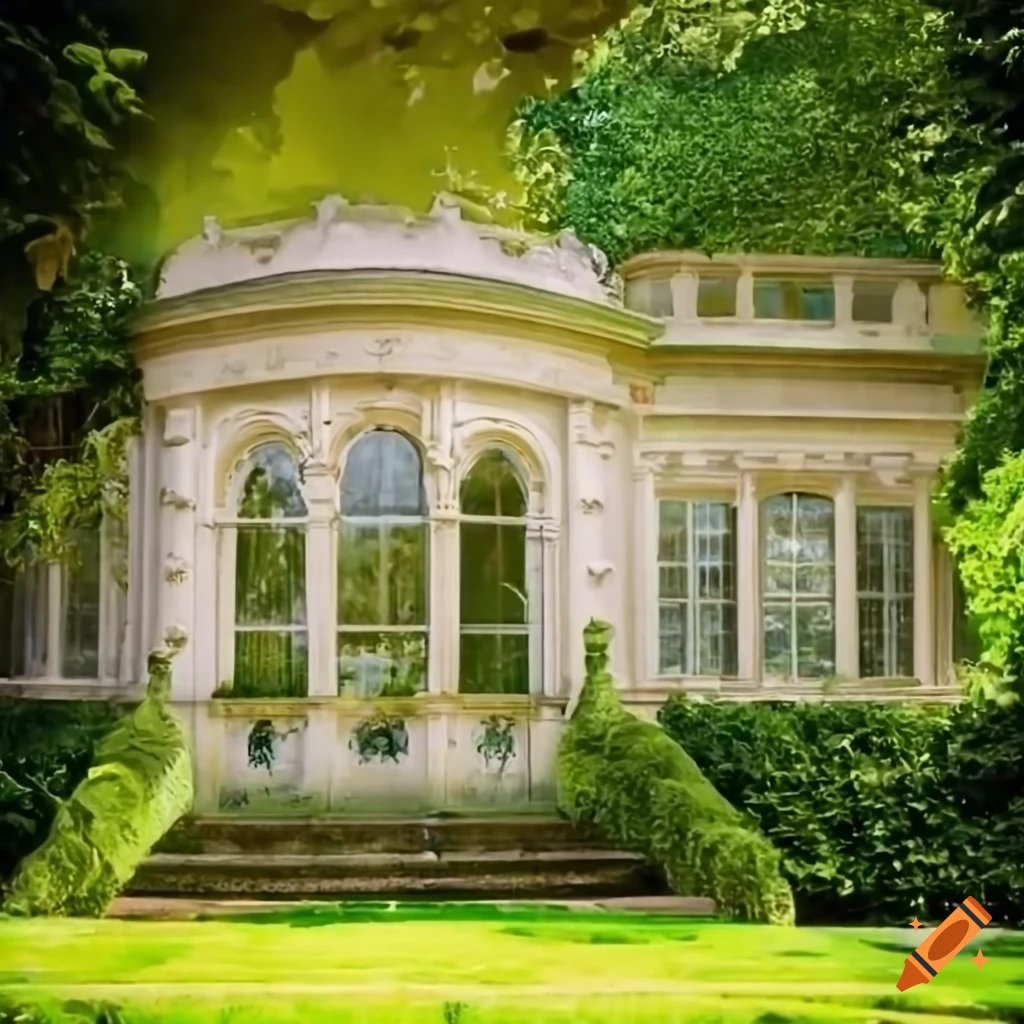beautiful-house-in-a-garden-with-a-pond-and-crystal-windows-on-craiyon