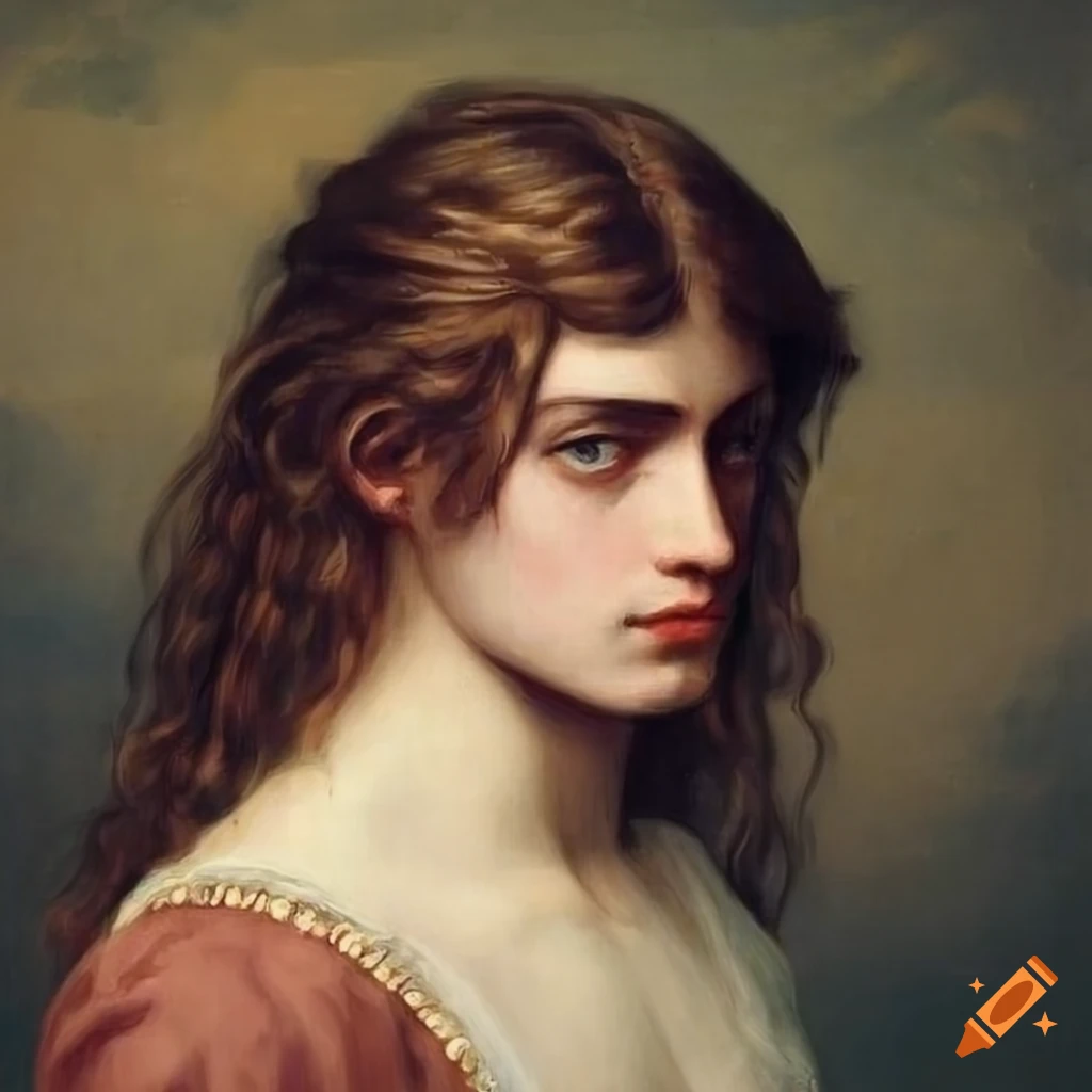 Portrait Of A Young Man With Long Hair On Craiyon