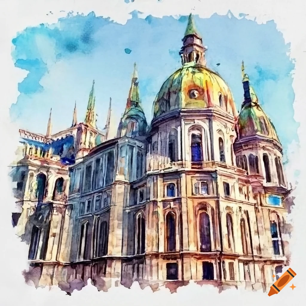 watercolor-illustration-of-famous-tourist-destinations-in-europe-on-craiyon