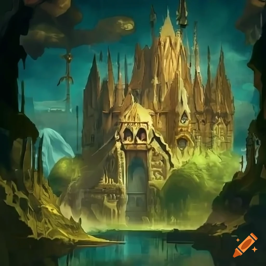 artistic representation of a Zelda game world
