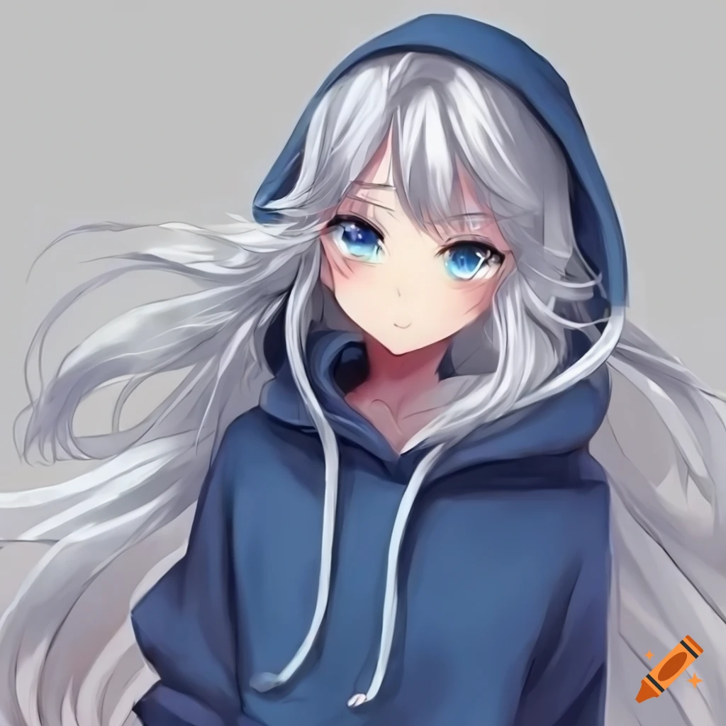 anime girl with dirty blonde hair and blue eyes