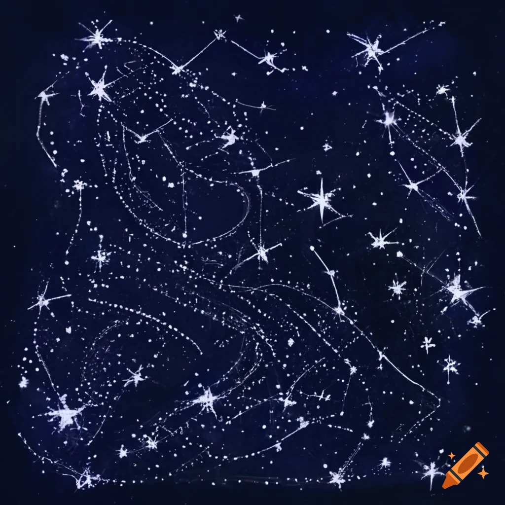 starry sky with constellations