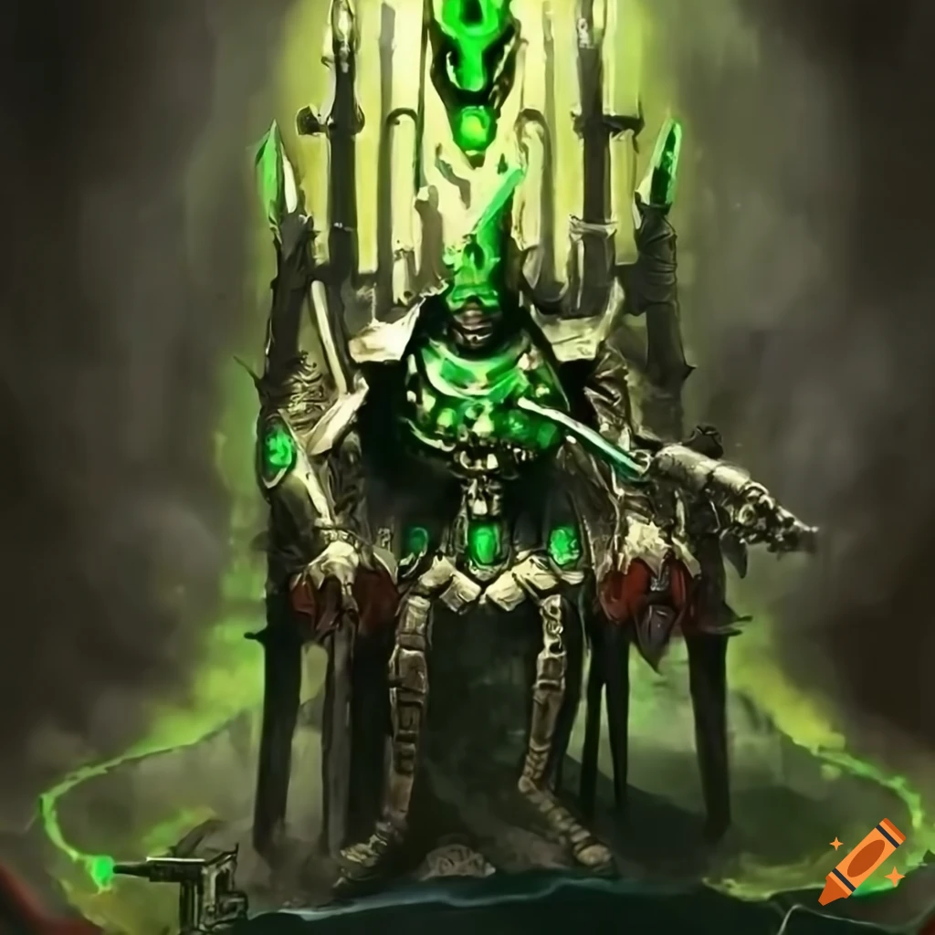 Necron lord, necrons, warhammer 40k, phaeron, high-resolution