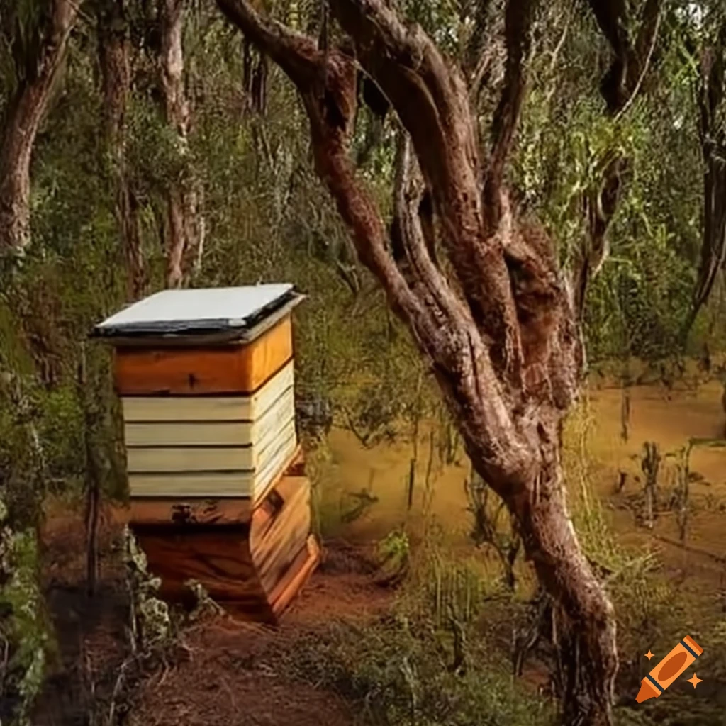 artificial bee hives in the Australian bush