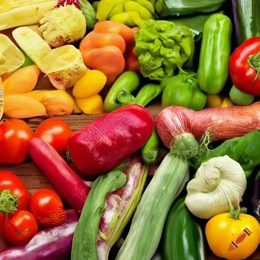 fresh organic vegetables on a farm