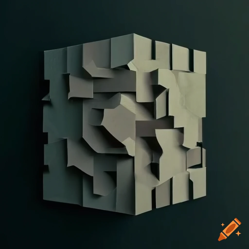 Metal Gear Solid-inspired paper sculpture by Escher