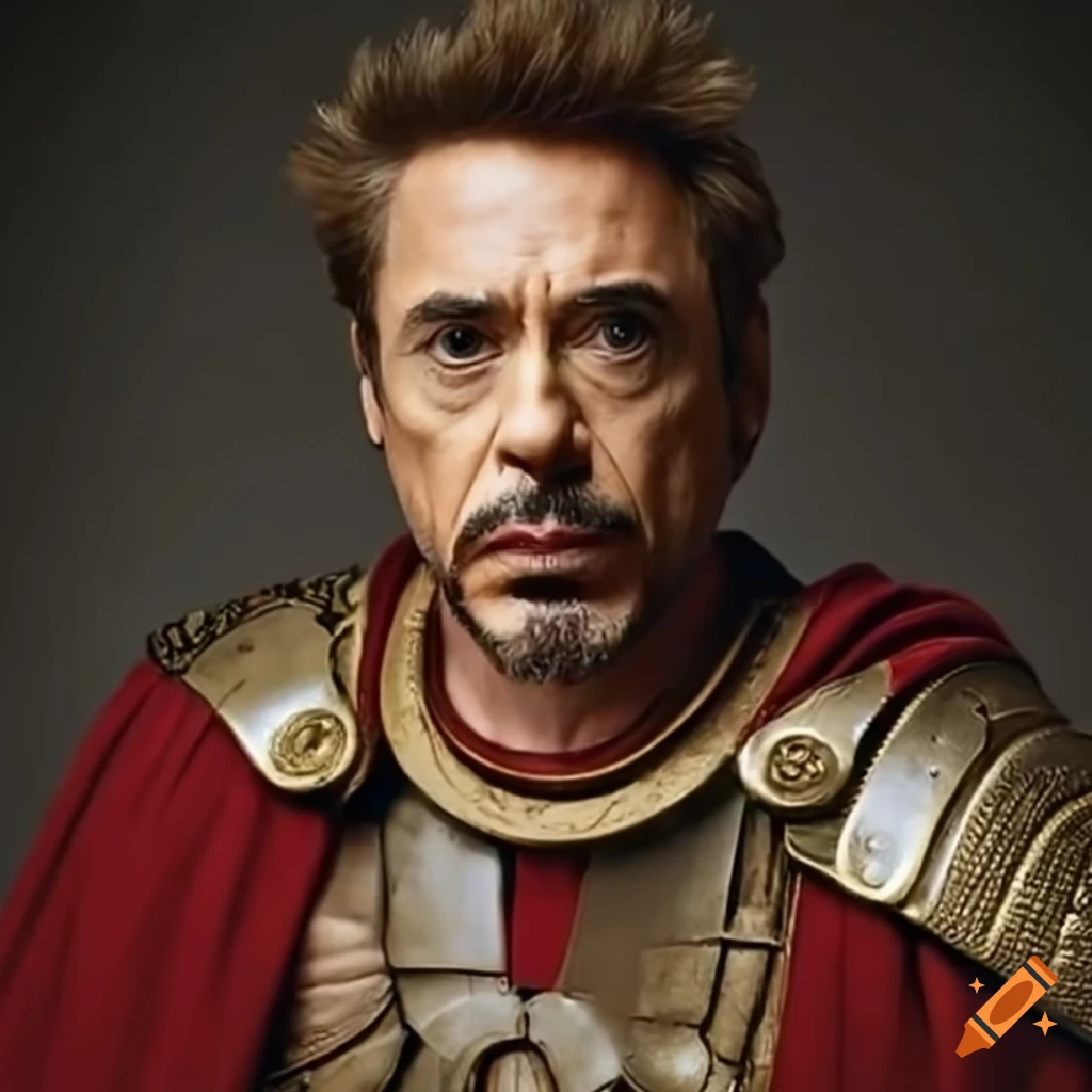 Robert Downey Jr in ancient Roman armor