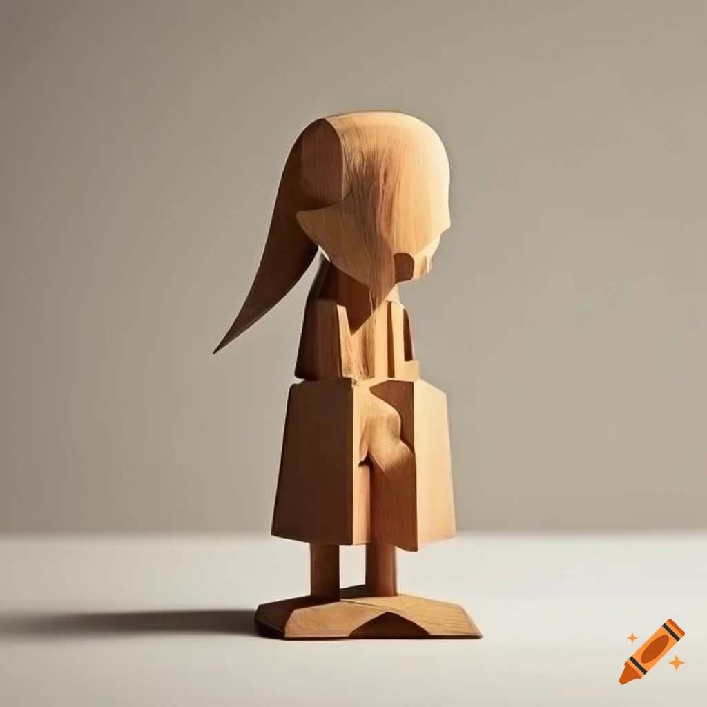 wooden sculpture of Zelda game by Norman Rockwell