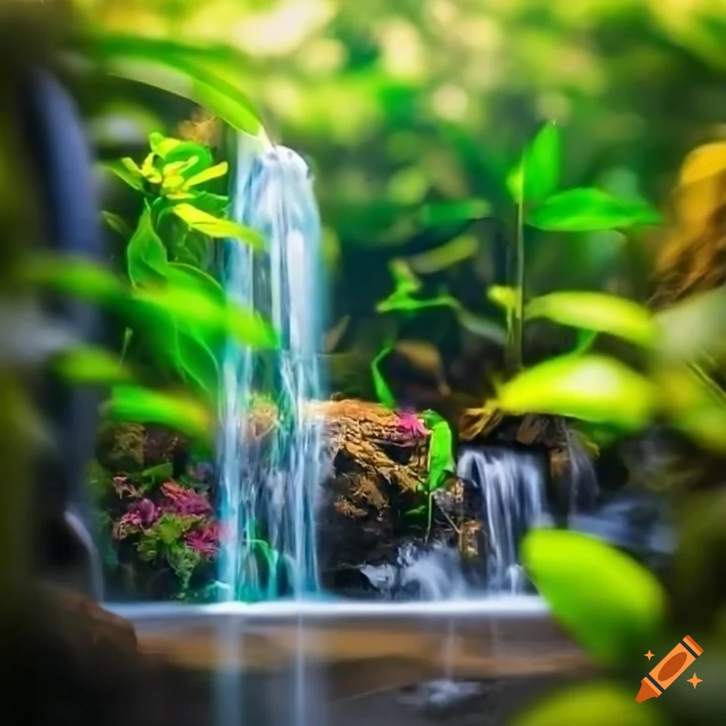 lush terrarium with frogs and plants