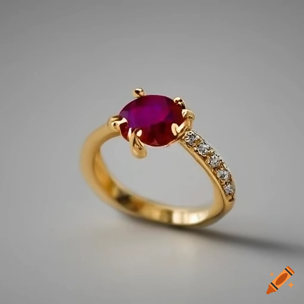 Oval Cut Ruby Ring, Manik Gemstone Ring - Shraddha Shree Gems