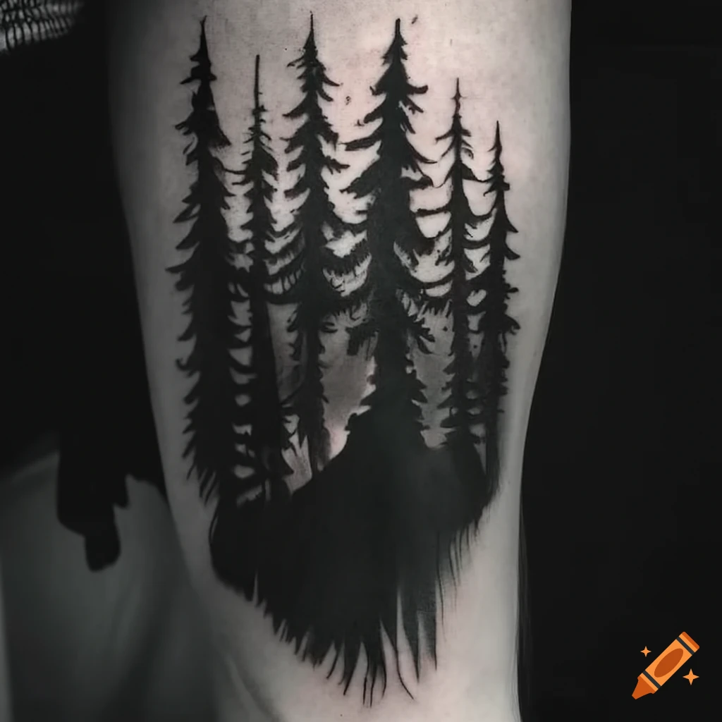 Tattoo uploaded by Lucian • #forest #blackworktattoo #blackwork #dark •  Tattoodo