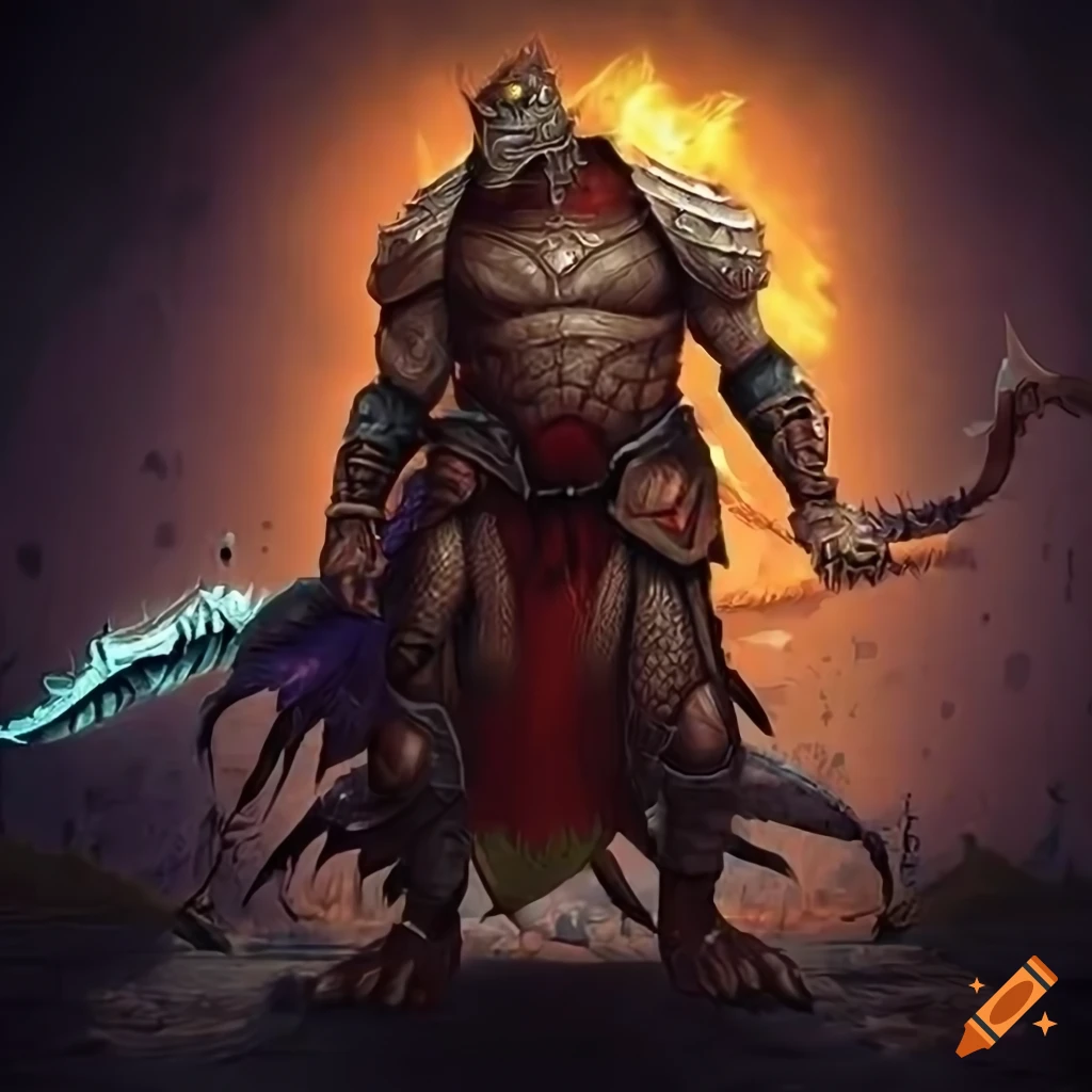 art of Gluteus Maximus, a powerful Dragonborn