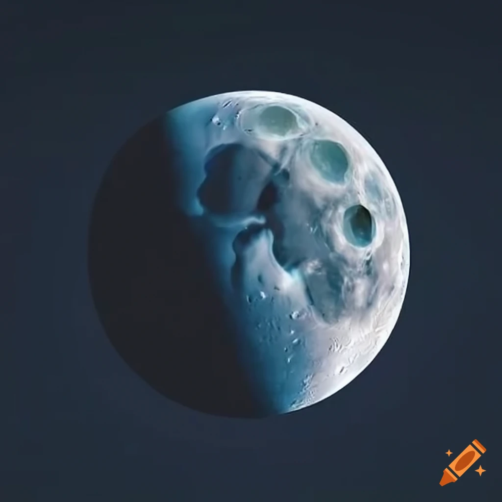 Discovery of water on the moon on Craiyon