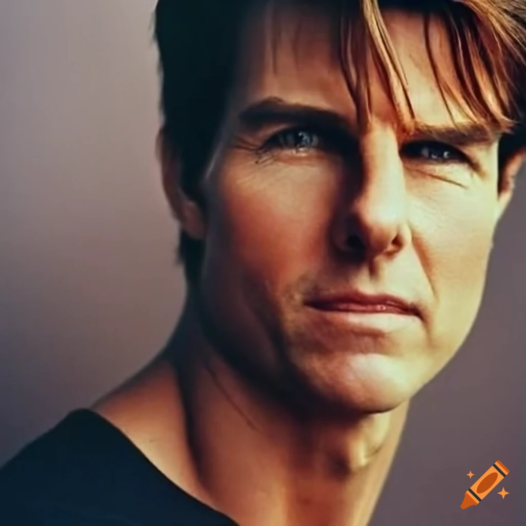 Portrait photo of tom cruise on Craiyon