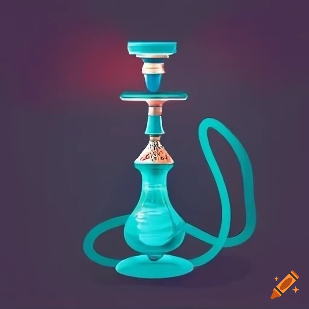 Transparent background icon of a creative hookah