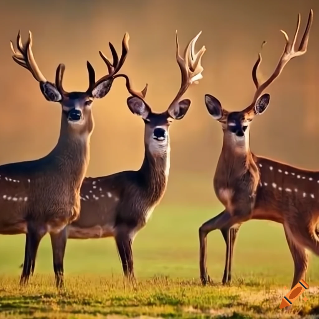 group-of-elegant-deer-standing-together-on-craiyon