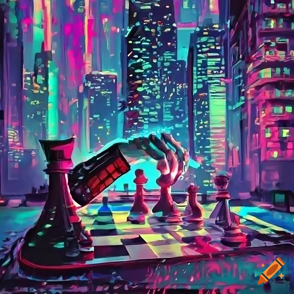 Futuristic Cyber Chess Holographic Pieces AI Stock Illustration -  Illustration of pieces, artificial: 281330401