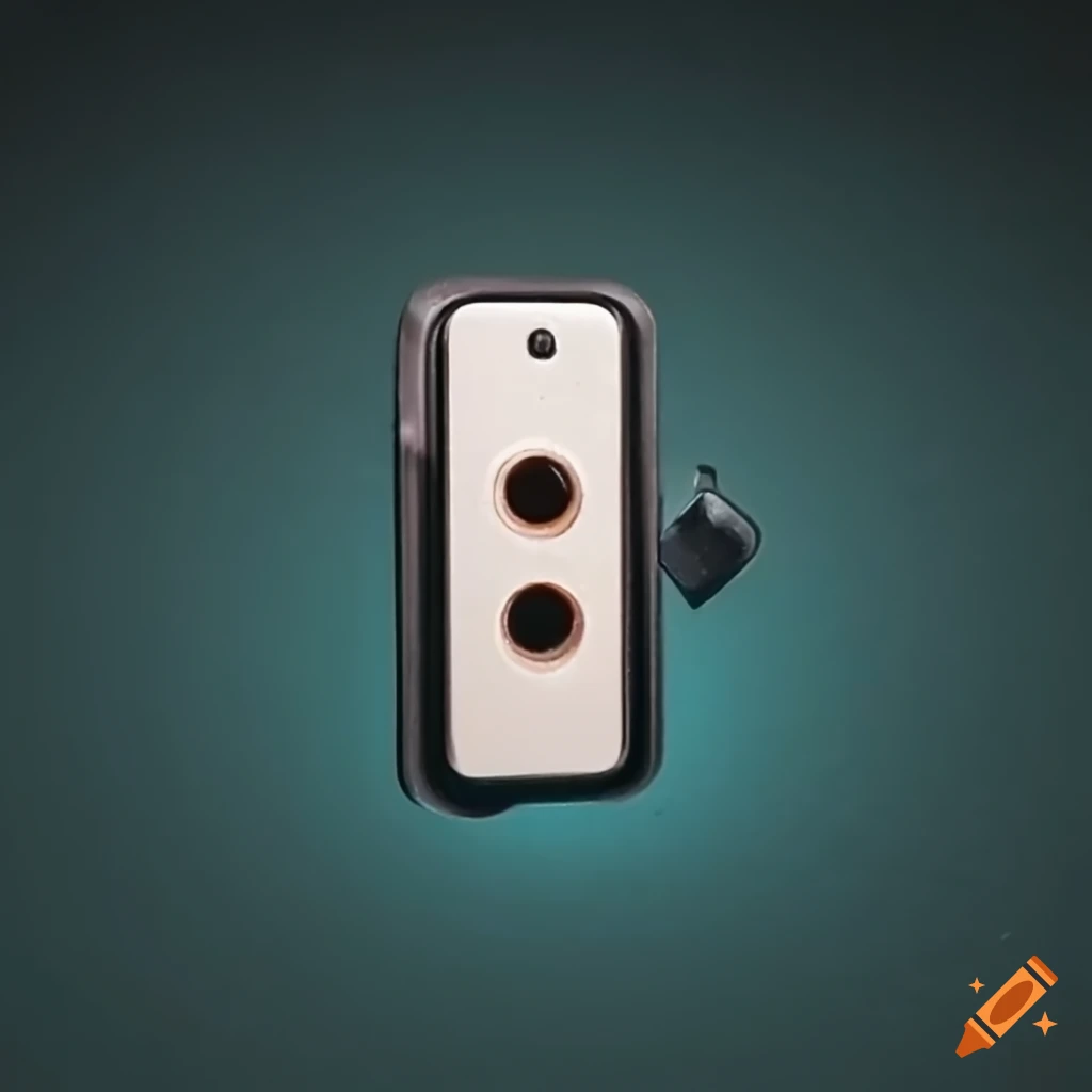 Retro broken switch button stuck in on position on Craiyon