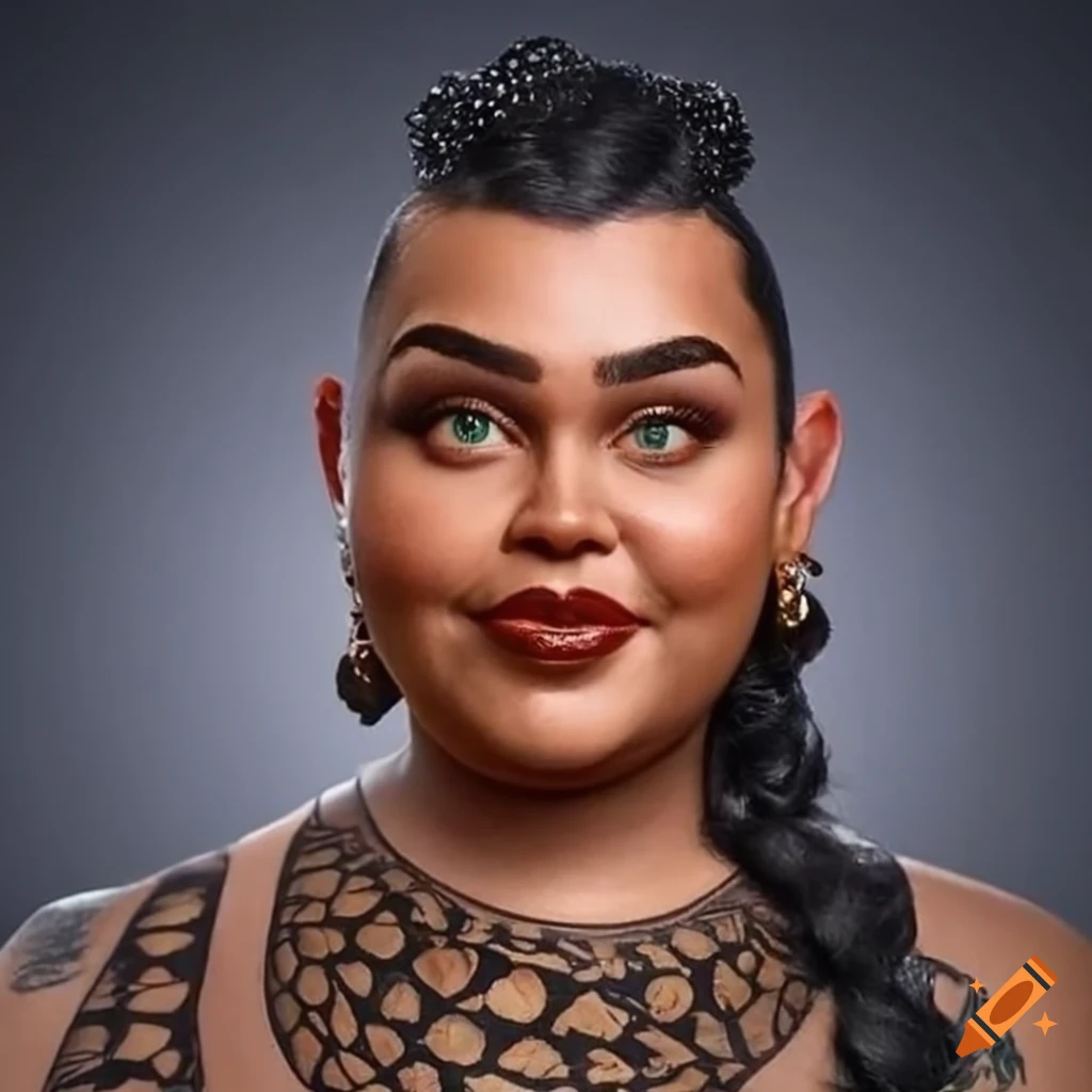 portrait of a confident woman with tattoos and messy hair