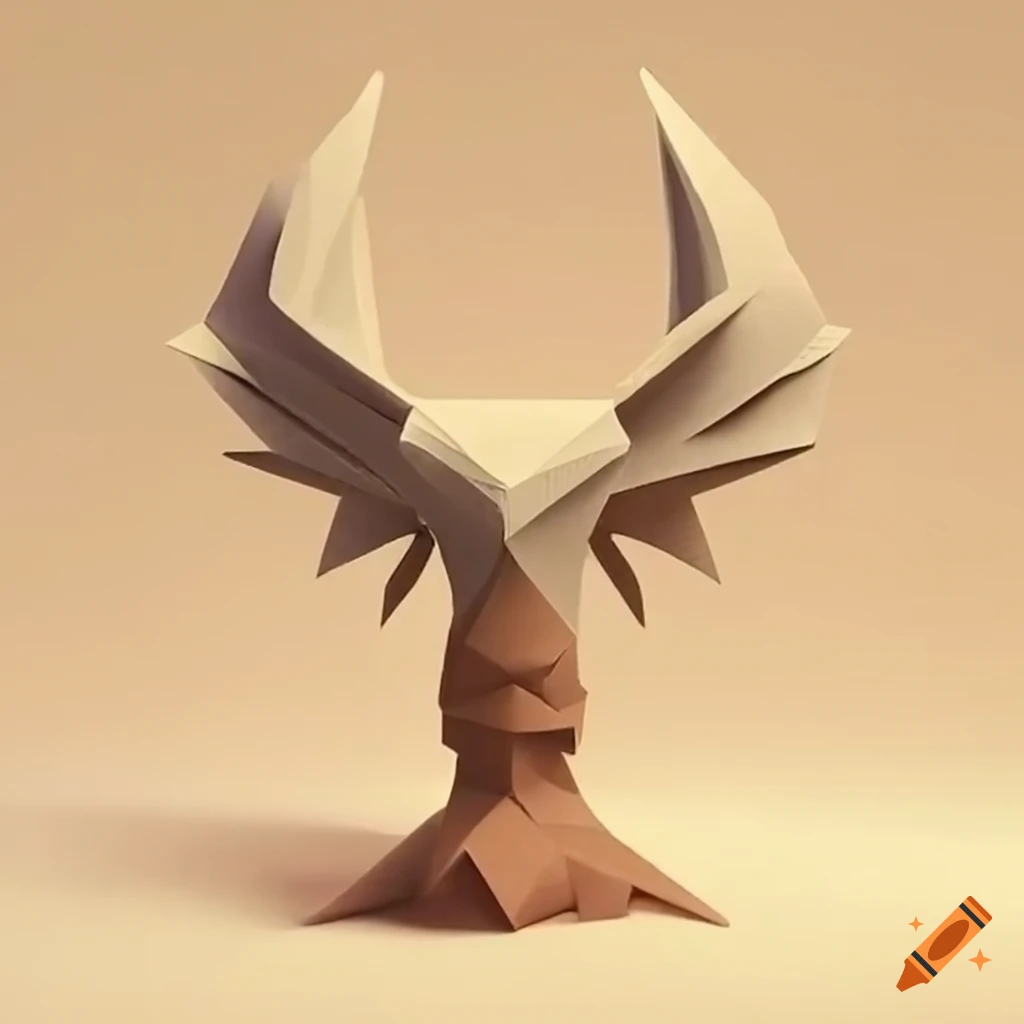 minimalist paper sculpture of Zelda game