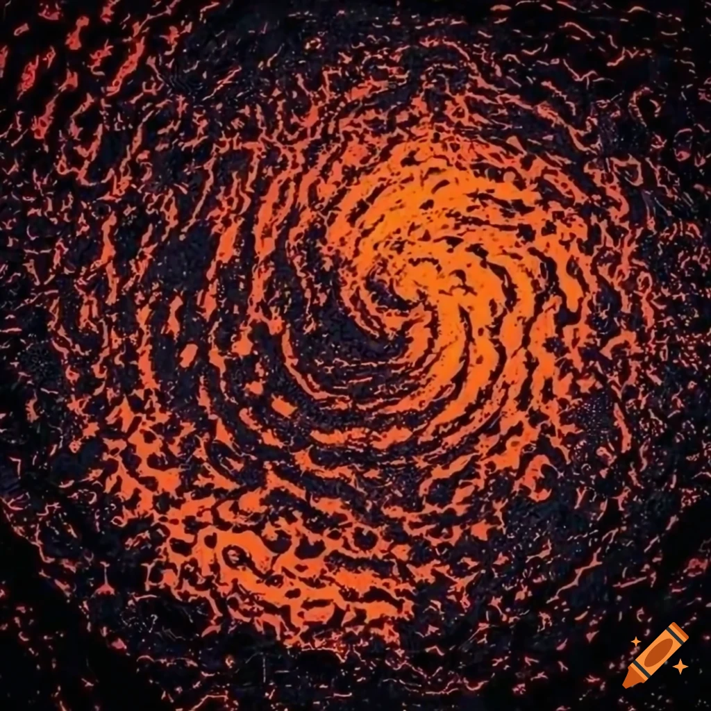 abstract artwork of blended light and dark lava