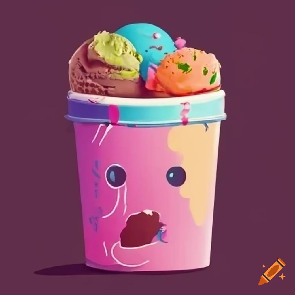 Loony bin ice cream logo on Craiyon