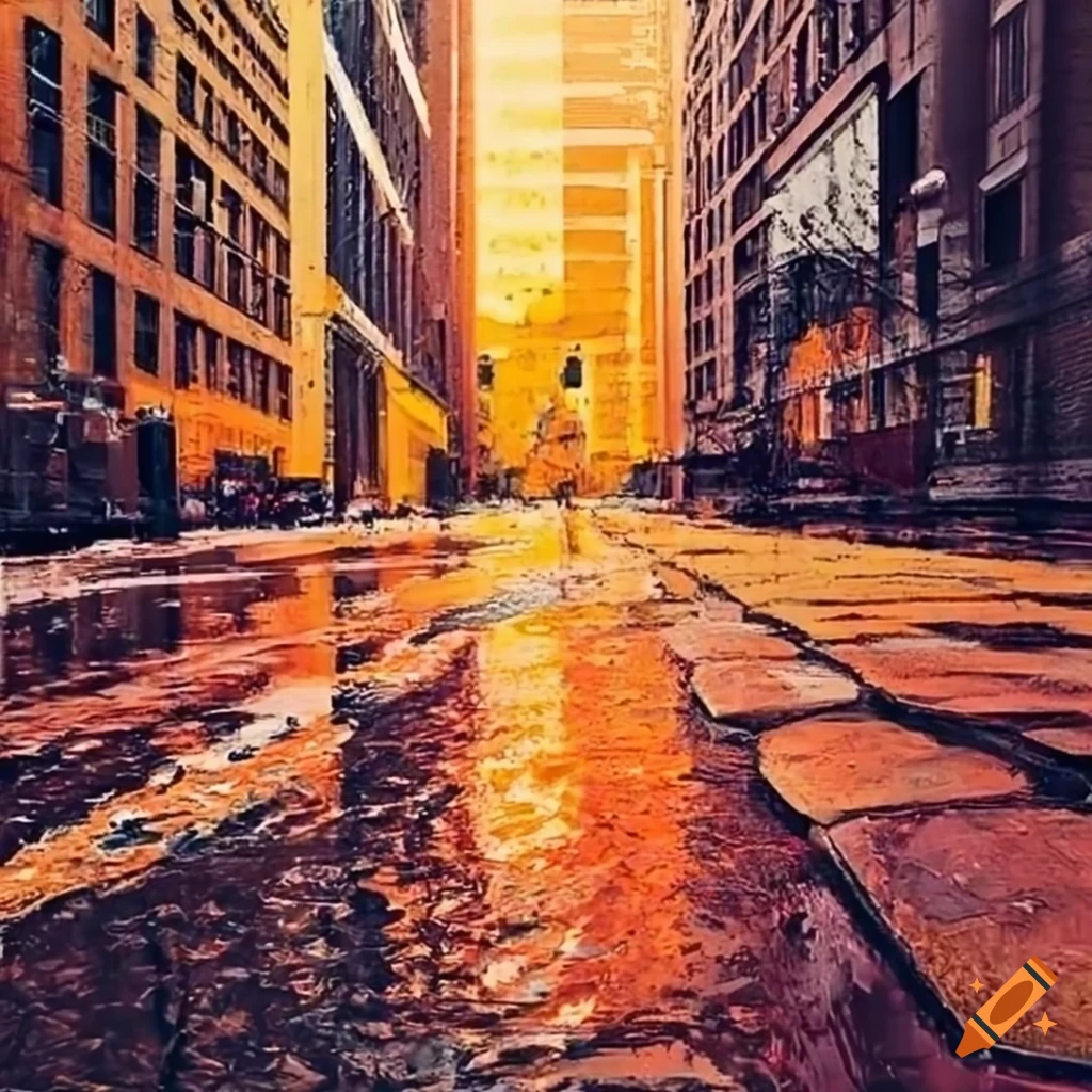 sunset-in-seattle-with-orange-rain-on-craiyon