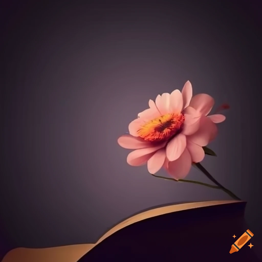 Book with a story about a flower