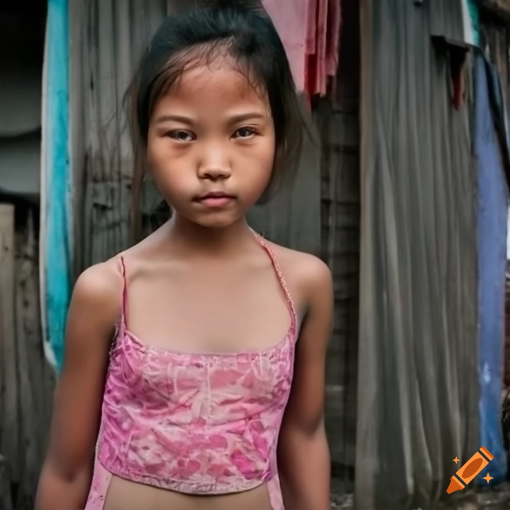 portrait of a young girl in Tondo, Philippines