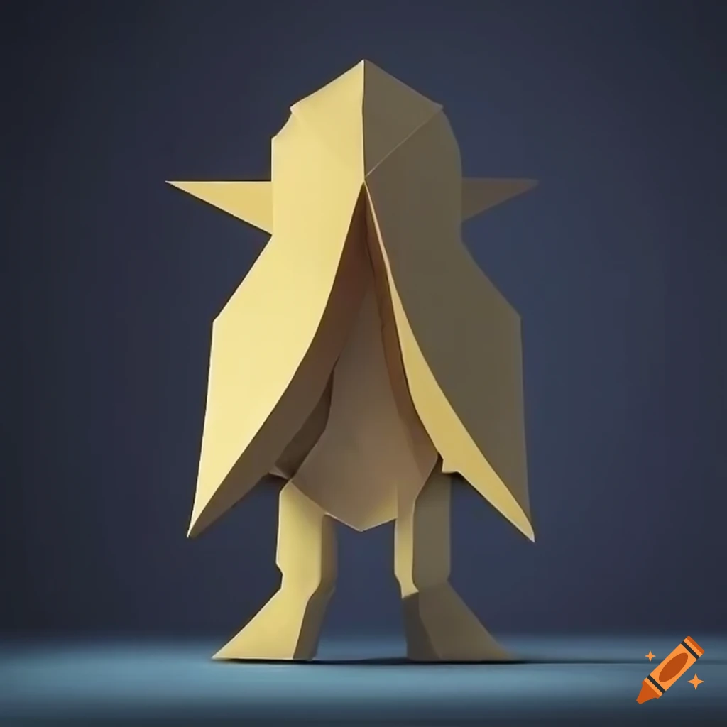 minimalist paper sculpture of Zelda flippers