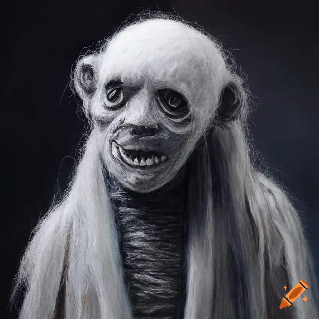 wool felted ghouls and ghosts