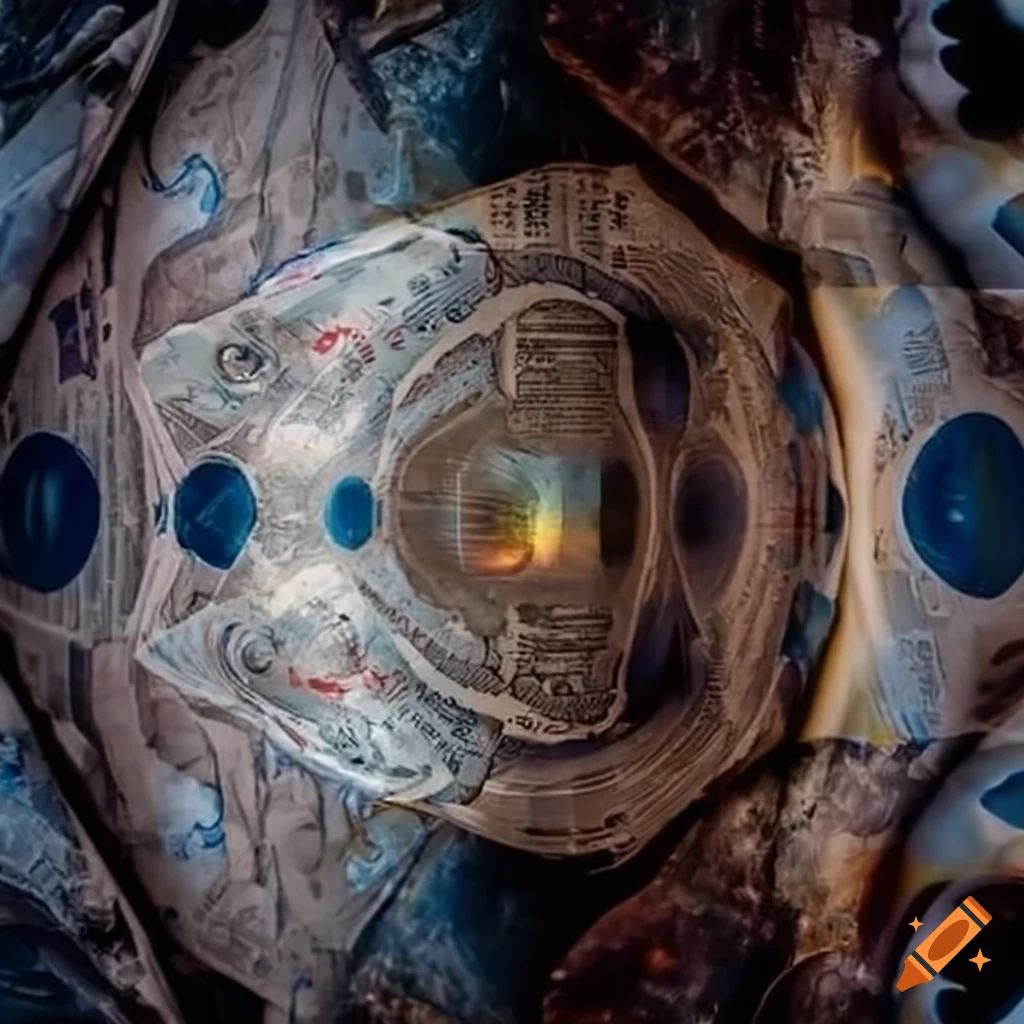 fisheye view through a rolled newspaper