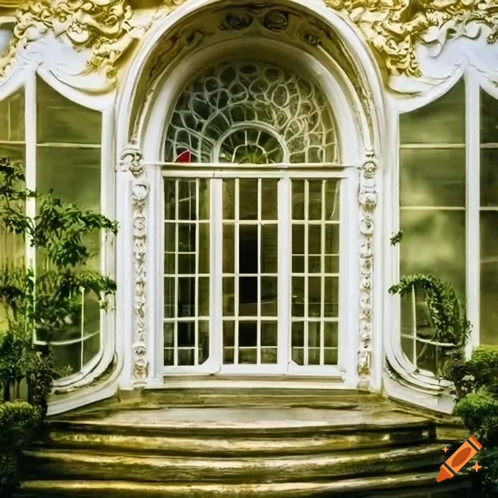 luxurious stairway in a classical garden