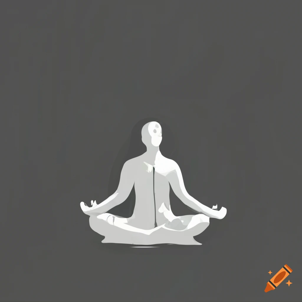 peace chakra pose spiritual zen silhouette... - Stock Illustration  [102648597] - PIXTA