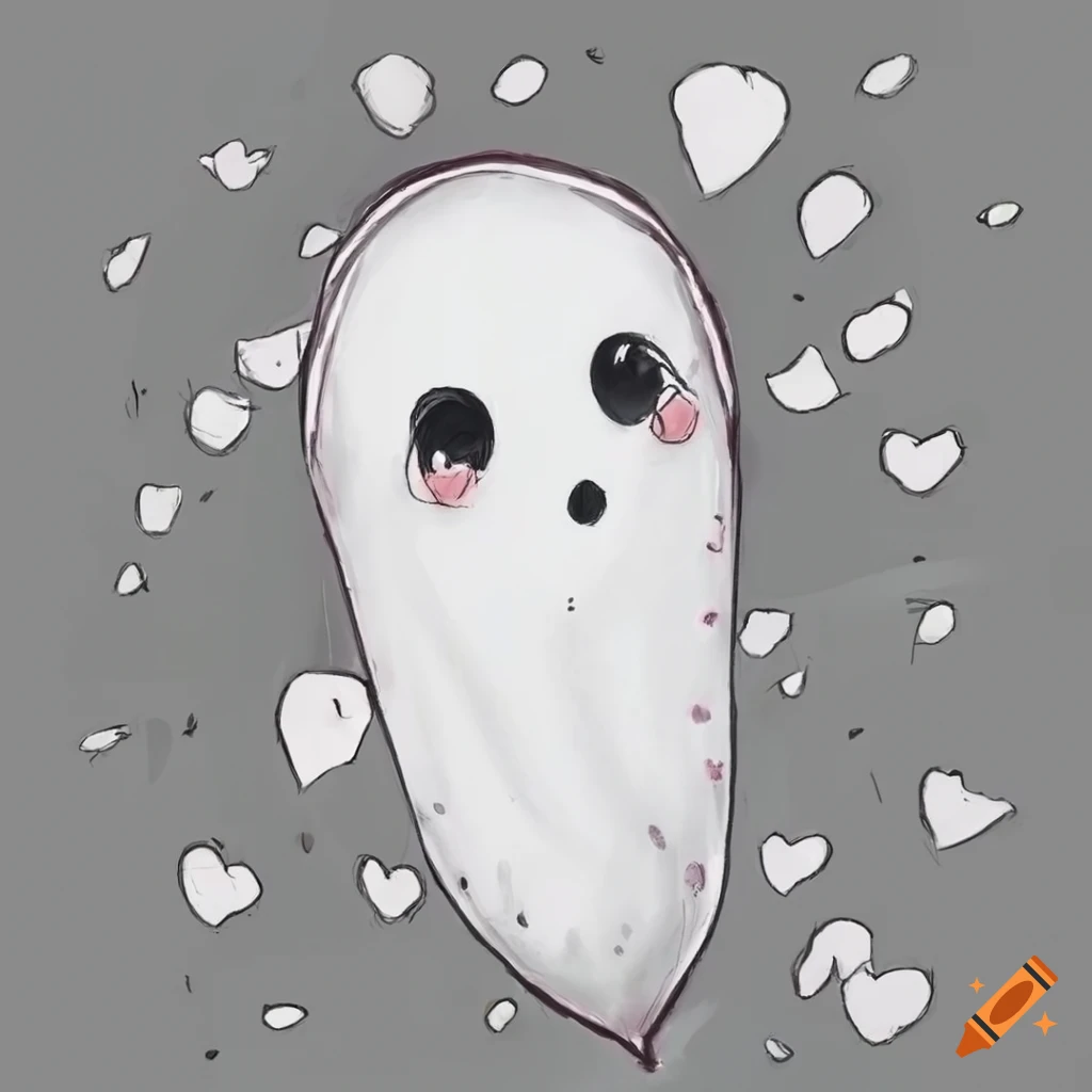 Blue thing | Cute Ghost Illustration in 