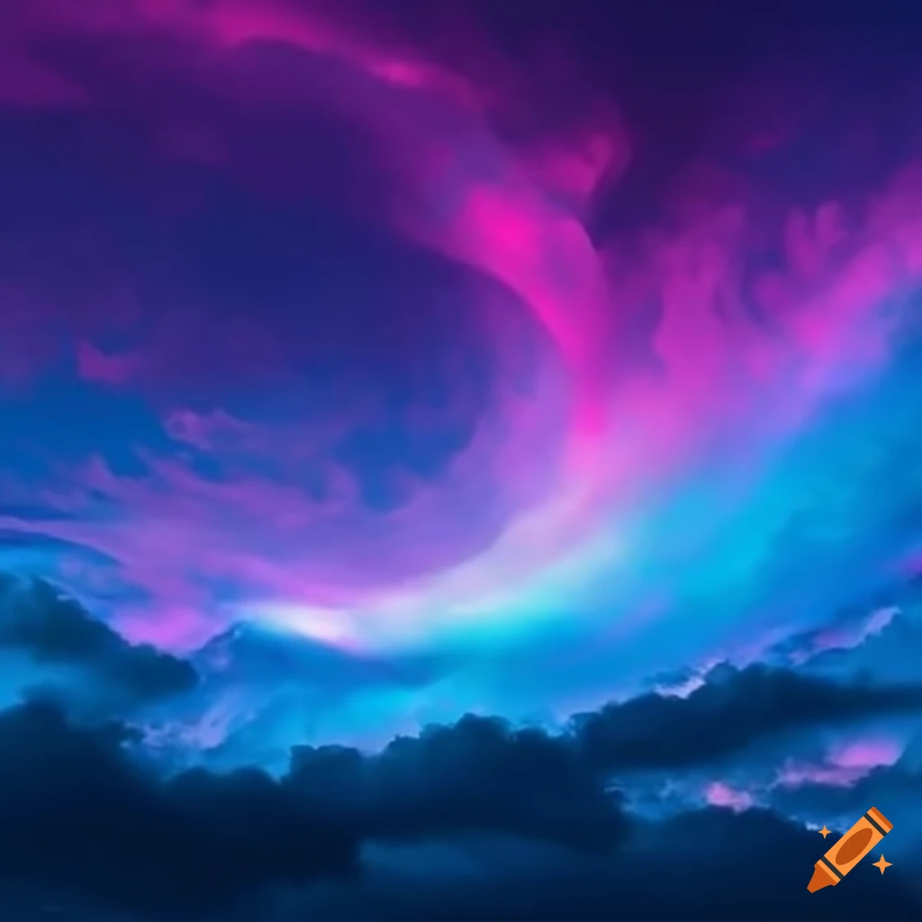 dreamy clouds in an abstract artwork