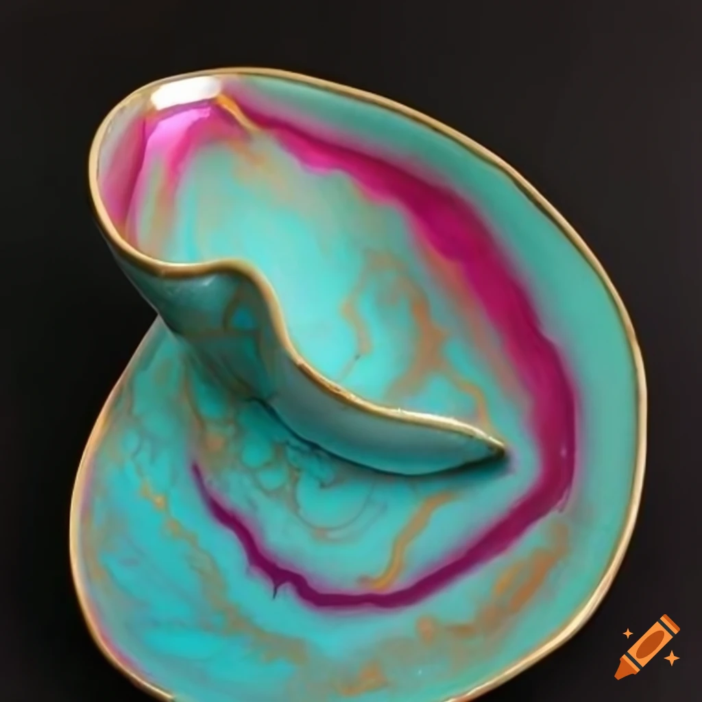 Unique ceramic pottery with various glazes and strong colors