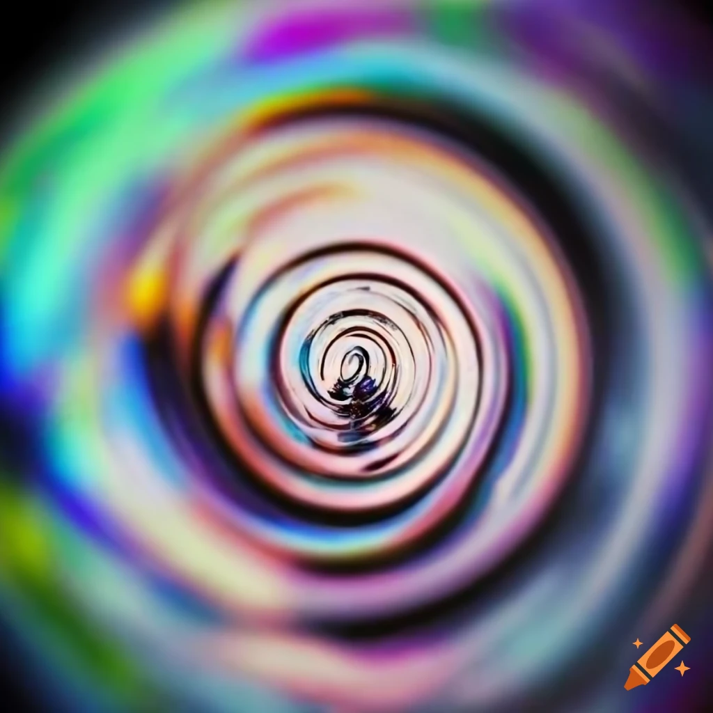 surreal fisheye photo with a grey face in a circle