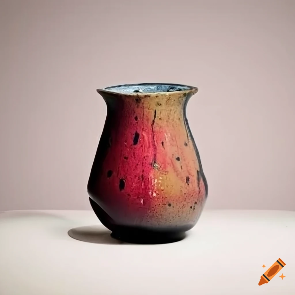 Abstract ceramic pottery with unique glazes and patterns