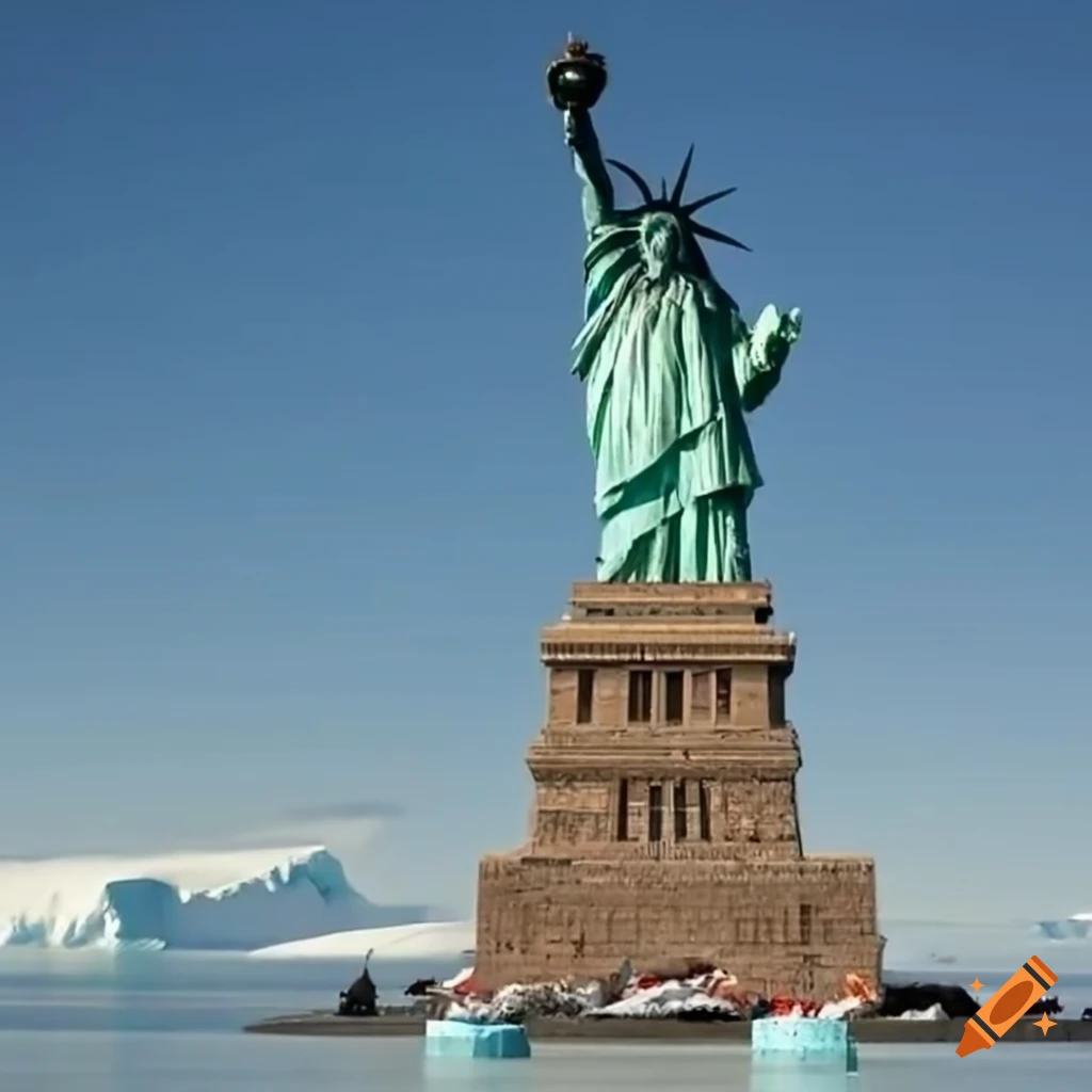 Statue of liberty in antarctica