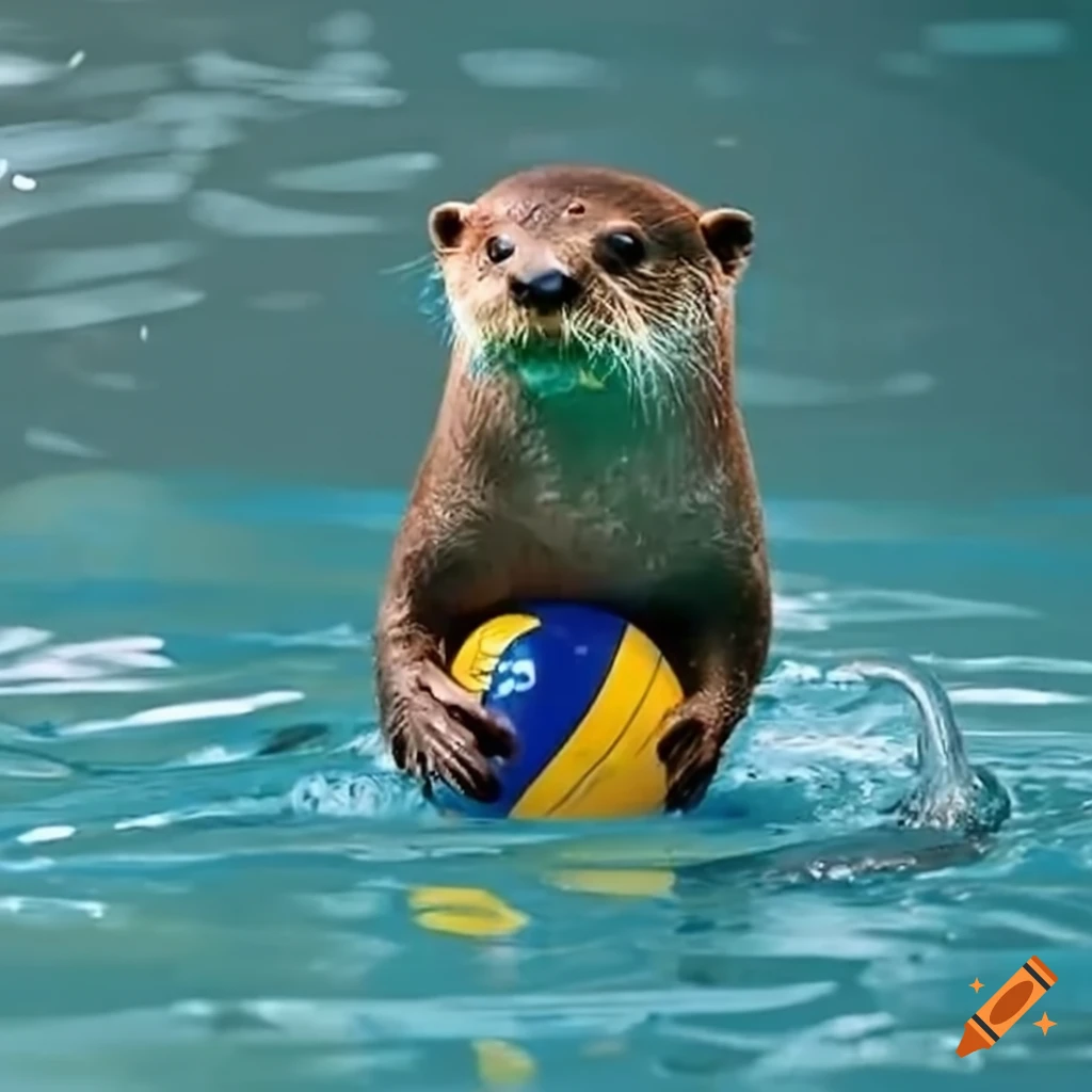 otters playing water polo