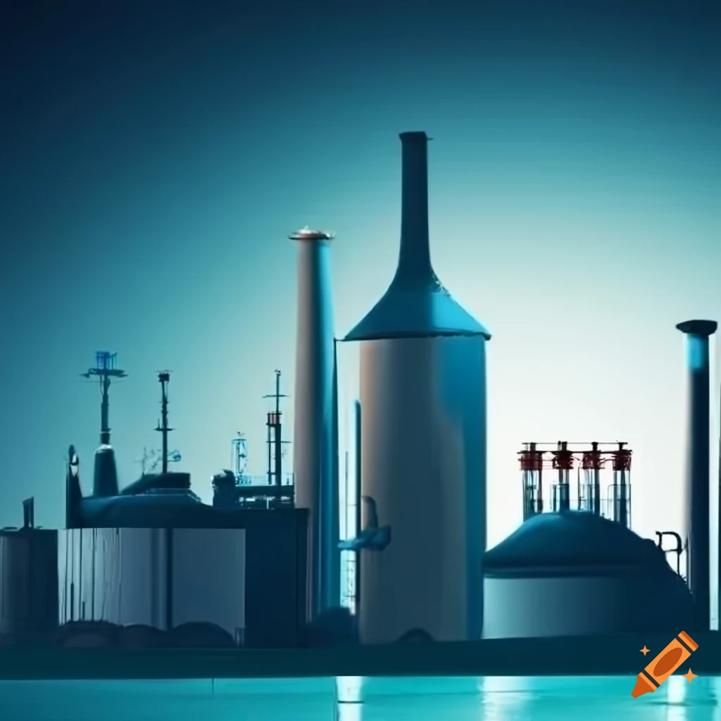 illustration of a brewery refinery
